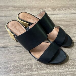 Madewell Black Mules with Block Heel,9